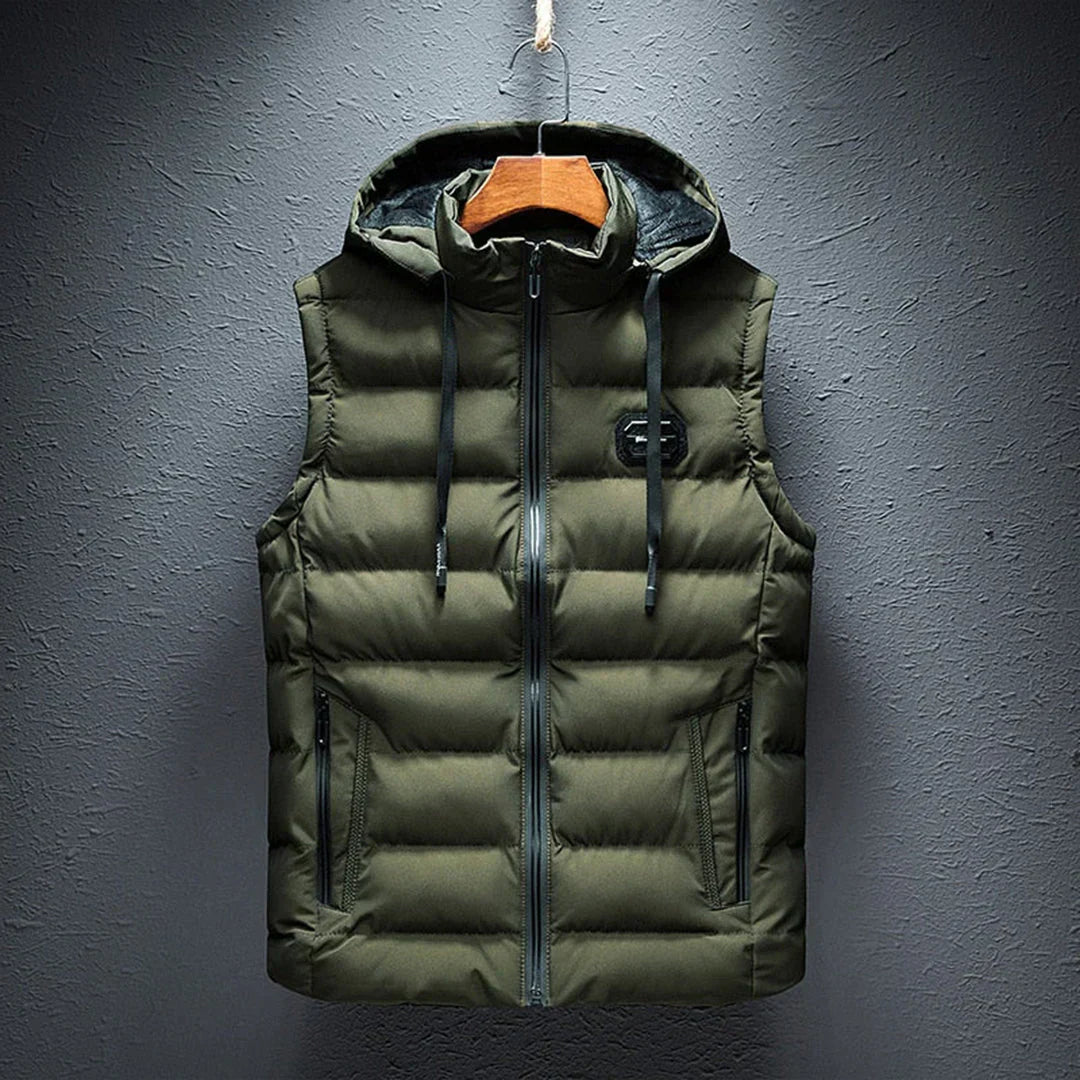 Justino - Lange bodywarmer met capuchon voor heren